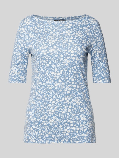 Lauren Ralph Lauren T-shirt z kwiatowym nadrukiem na całej powierzchni model ‘JUDY’ Błękitny 2