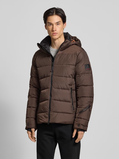FIRE + ICE Steppjacke mit Reißverschlusstaschen Modell 'LUKA2' Dunkelbraun 4