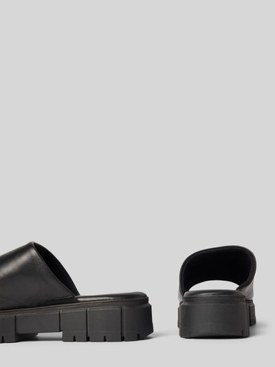 Tamaris Slides aus Leder mit Plateausohle Black 2
