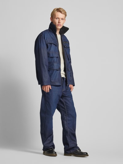 G-Star Raw Kurtka Sherpa z imitacji denimu model ‘Utility’ Ciemnoniebieski 1