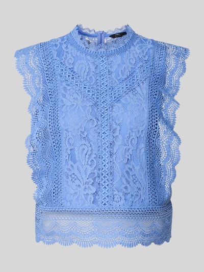 ONLY Slim Fit Blusentop mit Baumwoll-Viskose-Lyocell-Anteil Modell 'KARO' Bleu 2