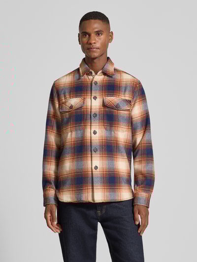 Christian Berg Men Regular Fit Hemdjacke mit Brusttaschen Kupfer 4