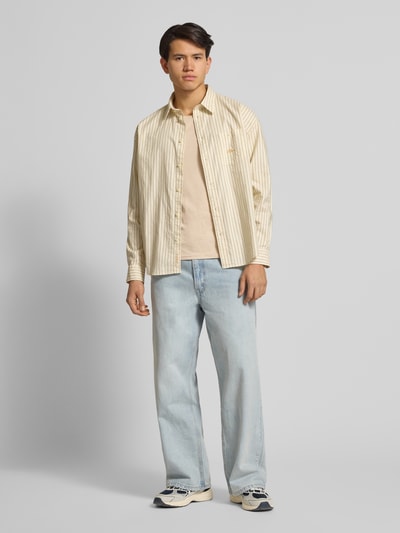 Tommy Jeans Regular fit T-shirt van katoenmix Beige gemêleerd - 1