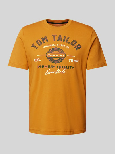 Tom Tailor Regular fit T-shirt met 1/2-mouwen van puur katoen Donkergeel - 2