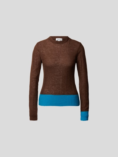 Victoria Beckham Pullover mit Kontrastbesatz Dunkelbraun 2