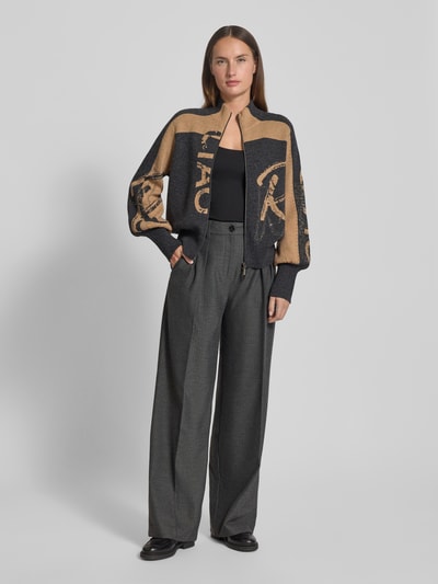 monari Gebreid jack met ritssluiting Antraciet - 1