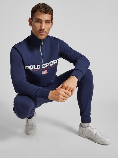 Polo Sport Sweatshirt mit Troyer-Kragen Dunkelblau 3