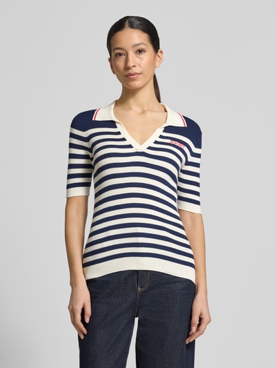 JOOP! T-Shirt aus Viskose-Mix in Strick-Optik Modell 'Kolo' Marine 4