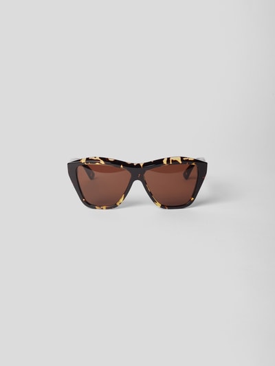 Bottega Veneta Unisex Sonnenbrille im Cat-Eye-Stil Dunkelbraun 2