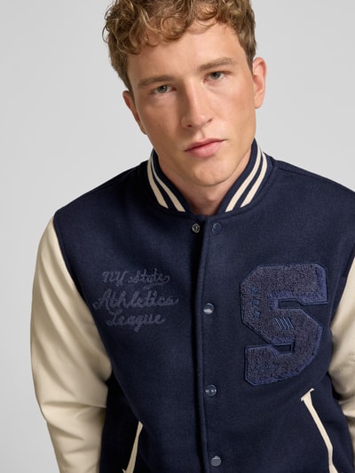 Superdry College-Jacke aus Woll-Mix mit Eingrifftaschen Marine 3