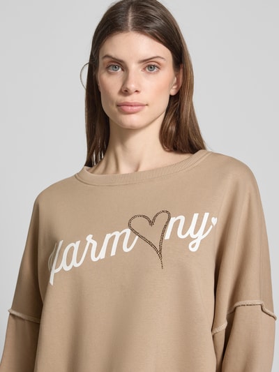 miss goodlife Sweatshirt met statementprint en ronde hals Zand - 3