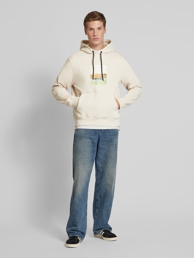 Jack & Jones Hoodie met motiefprint, model 'VESTERBRO NEWTON' Offwhite - 1