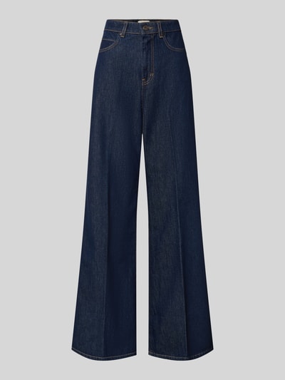 Produktfoto, ciemnogranatowe szerokie jeansy z bawełnianego denimu Wide Leg Jeans aus reiner Baumwolle Modell 'SPORT' von Weekend Max Mara, damskie wide & loose fit jeans