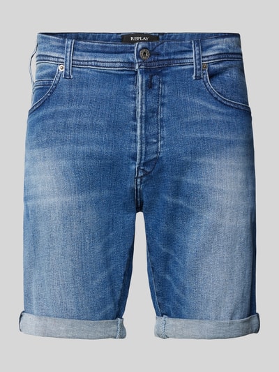 Replay Regular Fit Jeansshorts im 5-Pocket-Design Blau 2