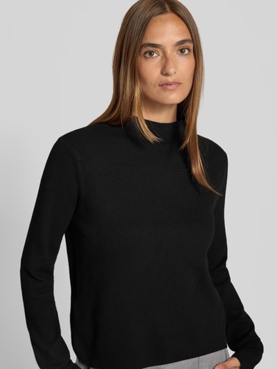 Mango Strickpullover mit Stehkragen Modell 'CHIMNEY' Black 3