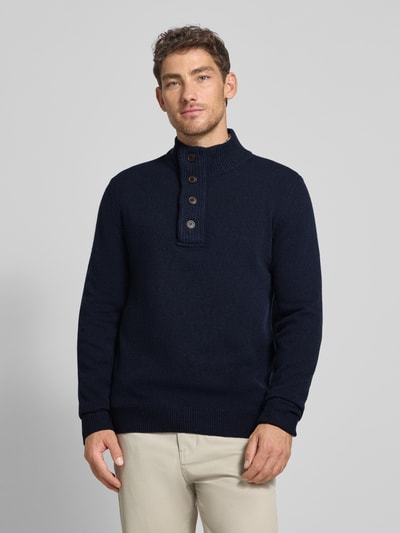 Barbour Regular fit schipperstrui van zuivere wol Marineblauw - 4