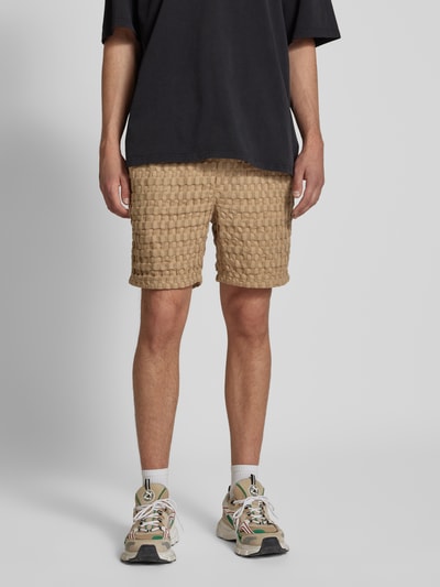 Only & Sons Regular Fit Sweatshorts mit Strukturmuster Modell 'TEL BRADDOCK' Beige 4