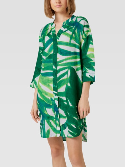 Betty Barclay Linnen jurk met all-over motief Groen - 4