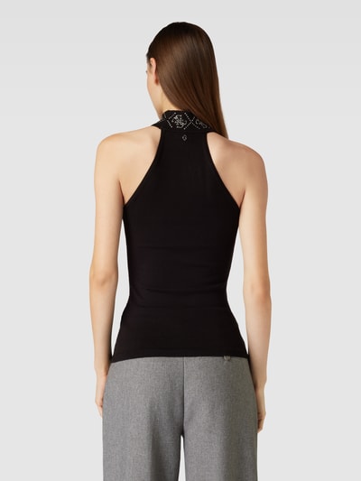 Guess Top van viscosemix met strass-steentjes, model 'CELESTE' Zwart - 5