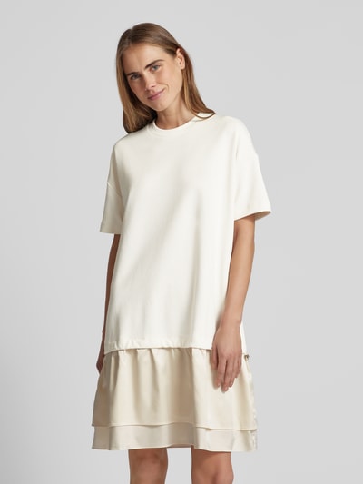 JOOP! Knielanges Kleid mit überschnittenen Schultern Modell 'Tsuki' Offwhite 4