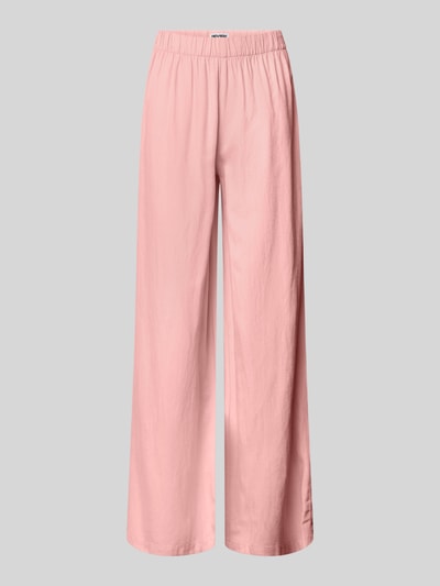 Review Wide Leg Stoffhose mit elastischem Bund Rosa 2
