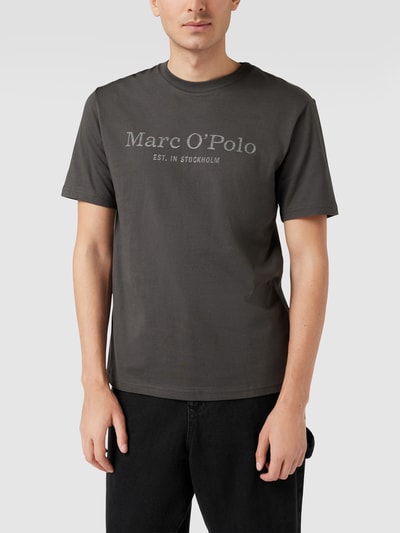 Marc O'Polo T-Shirt mit Statement- und Label-Print Anthrazit 4