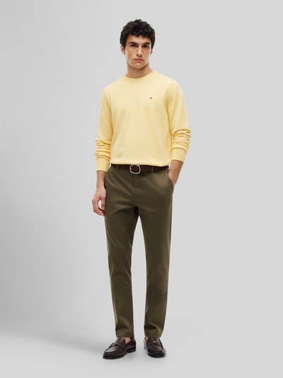 Tommy Hilfiger Chinos o kroju slim fit z mieszanki bawełny model 'BLEECKER' Khaki 1