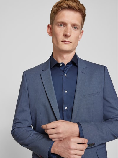 Eterna Slim fit zakelijk overhemd met kentkraag Marineblauw - 3