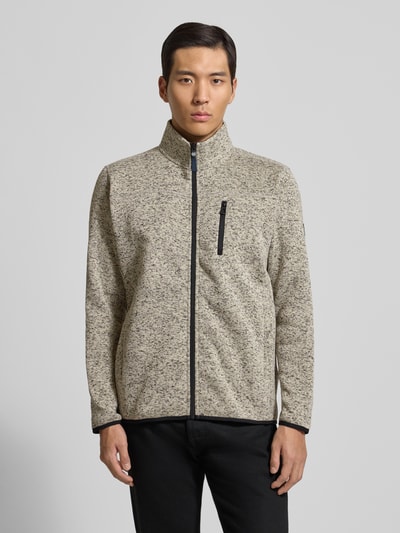 Lerros Sweatjack met opstaande kraag Beige gemêleerd - 4