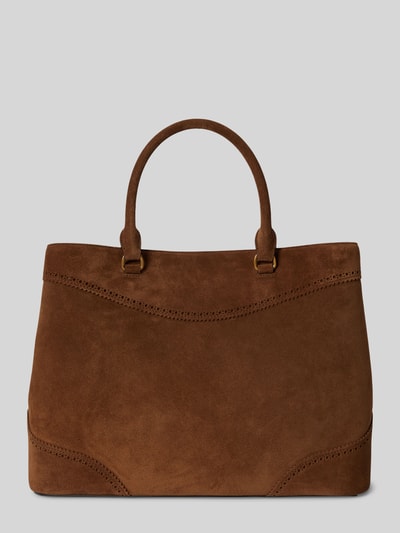 Lauren Ralph Lauren Henkeltasche mit Logo-Detail Modell 'MARCY' Hellbraun 4