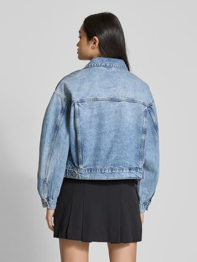Review Jeansjacke mit Brustpattentaschen Hellblau 5