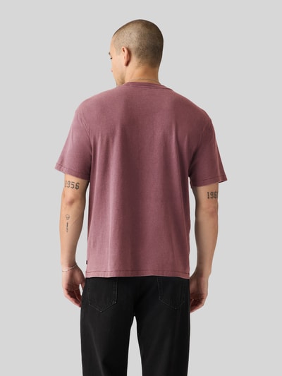 Levi's® damski t-shirt o kroju regular fit z bawełny Jasnoczerwony 5