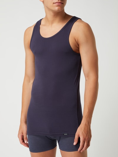 Skiny Tanktop van katoen in een set van 2 Donkerblauw - 3