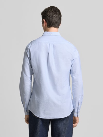Barbour Krój tailored koszula casualowa z czystej bawełna model 'STRIPED OXFORD' Jasnoniebieski 5