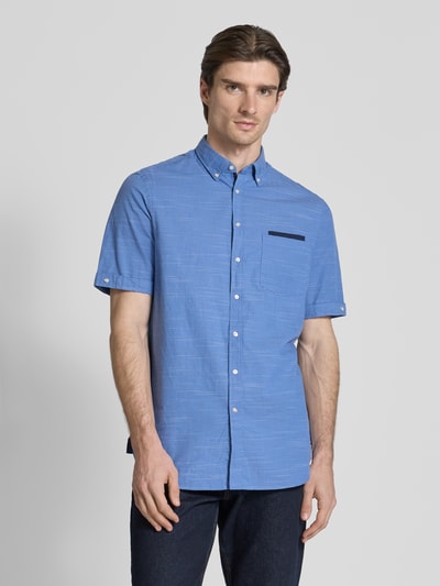 Christian Berg Men Freizeithemd mit Knopfleiste Jeansblau 4