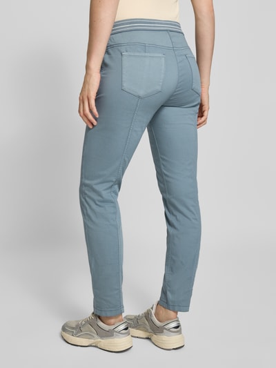 Luisa Cerano Spodnie z wpuszczanymi kieszeniami i elastycznym pasem Szaroniebieski 5
