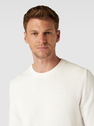 s.Oliver RED LABEL Strickpullover mit Label-Stitching Offwhite 3