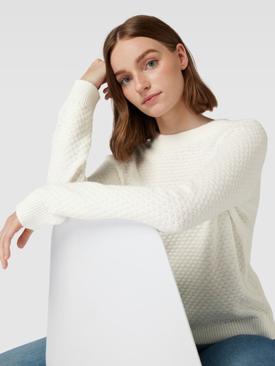 Esprit Strickpullover mit Strukturmuster Offwhite 3