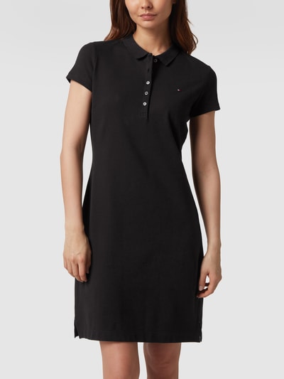 Tommy Hilfiger Minikleid mit Umlegekragen und kurzer Knopfleiste Black 4