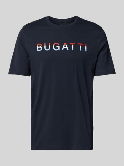 bugatti T-Shirt mit Label-Print Marine 1