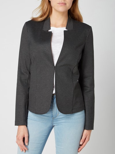 Tom Tailor Blazer met pied-de-poule-dessin Zwart - 4