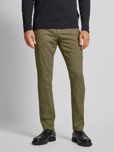 Lindbergh Slim Fit Chino mit Gesäßtaschen Oliv 4