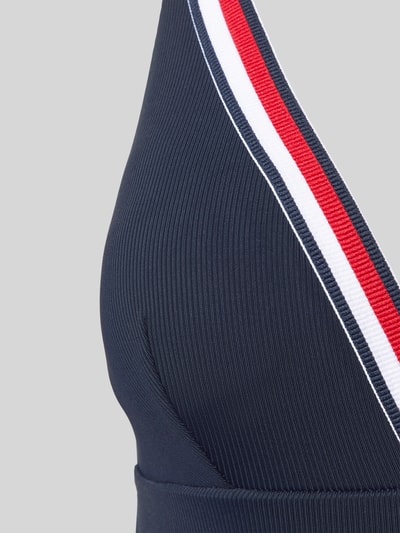 TOMMY HILFIGER Badeanzug mit Label-Detail Modell 'Global' Dunkelblau 2