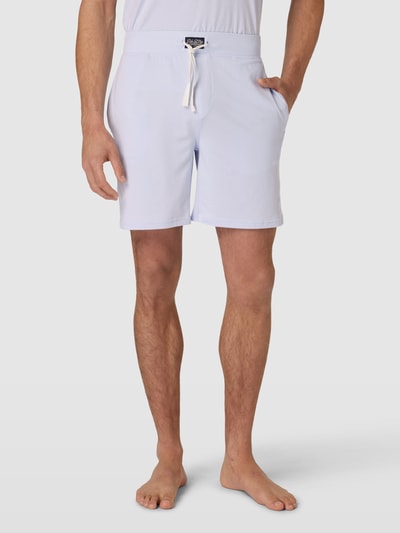 Polo Ralph Lauren Underwear Szorty z dzianiny dresowej o kroju slim fit z wyhaftowanym logo model ‘SUMMER’ Błękitny 4