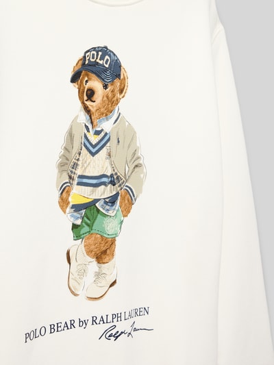 Polo Ralph Lauren Teens Sweatshirt met motiefprint en ronde hals Offwhite - 2