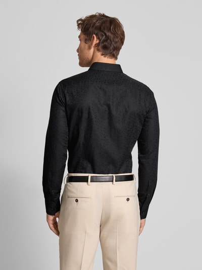HUGO Slim fit zakelijk overhemd met kentkraag, model 'KENNO' Zwart - 5