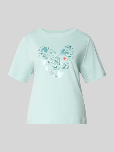 Tom Tailor T-shirt o kroju relaxed fit z czystej bawełny Miętowy 2