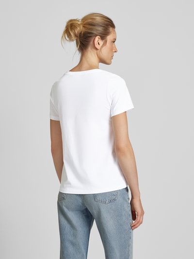 s.Oliver RED LABEL T-Shirt mit V-Ausschnitt Weiss 5