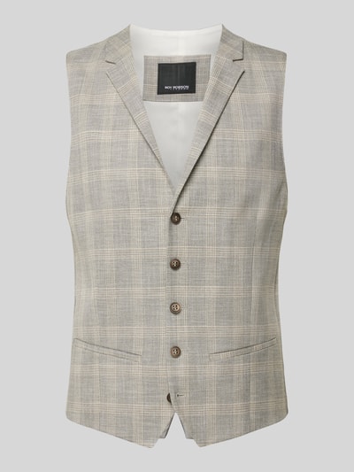 Roy Robson Gilet met glencheck-motief Beige - 2