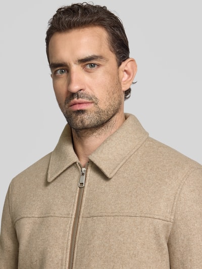 MCNEAL Kurtka z kołnierzykiem typu kent Beżowy melanż 3